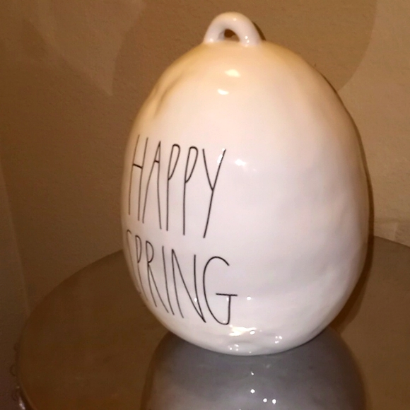 Rae Dunn Cream Happy Spring Easter Egg - Picture 4 of 10